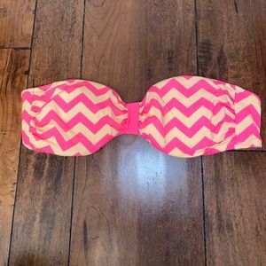 Patterned Bandeau Bathing Suit Top
